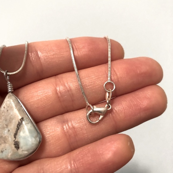 Sterling Larimar Pendant - Picture 3 of 3